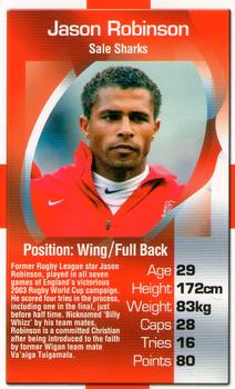 2003 Top Trumps England Rugby Heroes #NNO Jason Robinson Front